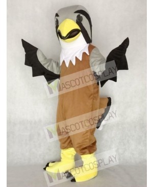 Cute Grey Head Falcon Mascot Costume Animal