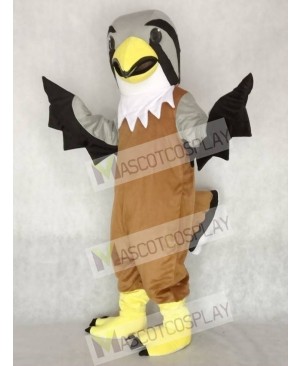 Cute Grey Head Falcon Mascot Costume Animal