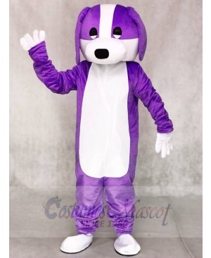 Purple and White Dog Mascot Costumes Animal