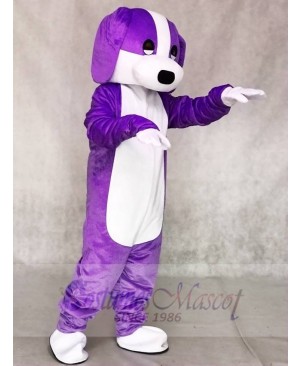 Purple and White Dog Mascot Costumes Animal