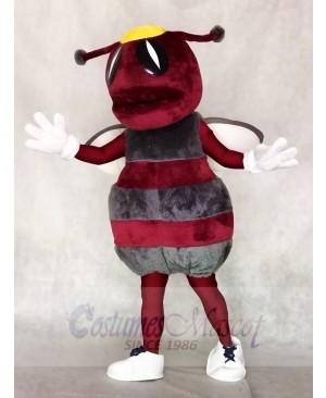 Maroon with Gray Hornets Bee Mascot Costumes Animal