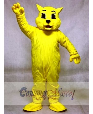Cute Yellow Wildcat Cat Mascot Costumes Animal