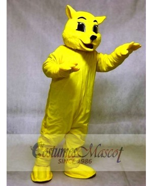 Cute Yellow Wildcat Cat Mascot Costumes Animal