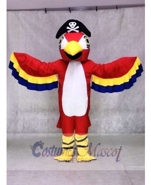 Red Pirate Parrot with Tail Mascot Costumes Bird