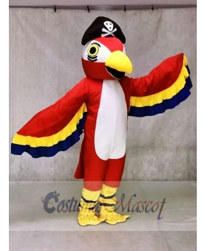 Red Pirate Parrot with Tail Mascot Costumes Bird