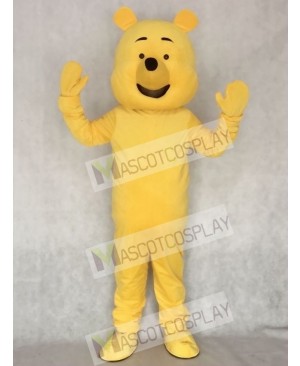 Cartoon Yellow Bear Adult Mascot Costume