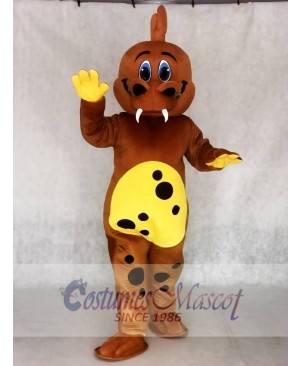 Golden Brown Dinosaur Mascot Adult Costumes Animal