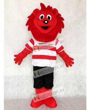 Red Lion for Soccer Team Mascot Adult Costume Animal