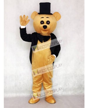 Ritual Bear Mascot Costume Brown Teddy Bear Gentleman Suit