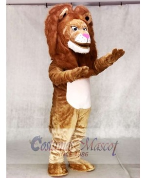 Adult Fierce Tan Wally Lion Mascot Costume