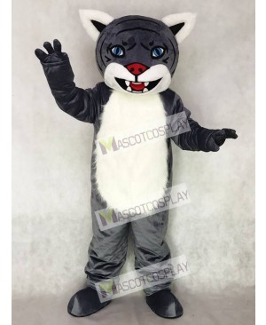 Cute New Gray Wildcat Cub Mascot Costume