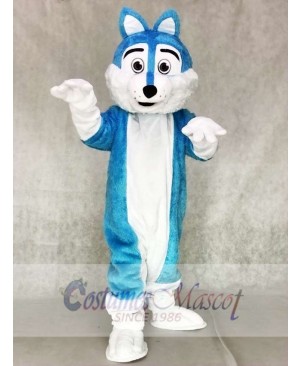 Blue and White Wolf Fursuit Mascot Costumes Animal