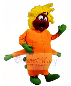 Orange Caterpillar Mascot Costumes Insect