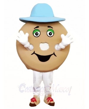 Blue Hat Bagle Mascot Costumes Food