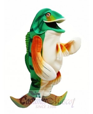  Bass Fish Mascot Costume Green Fish Mascot Costumes Animal