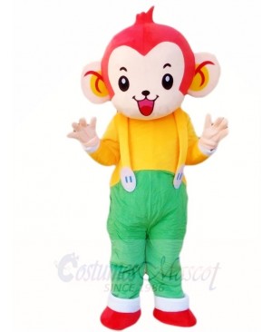 Monkey in Green Overalls Mascot Costumes Animal