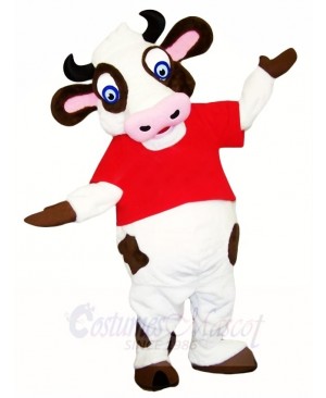 Blue Eyes Cow Mascot Costumes Farm Animal