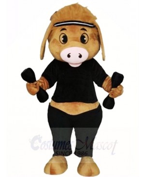 Pig with Dumbbell Mascot Costumes Animal