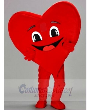 Happy Red Heart Mascot Costumes