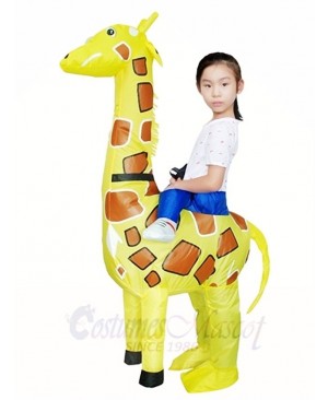 Giraffe Carry me on Christmas Inflatable Halloween Xmas Costumes for Kids