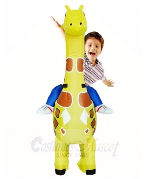 Giraffe Carry me on Christmas Inflatable Halloween Xmas Costumes for Kids