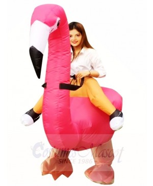 Flamingo Carry me Ride on Inflatable Halloween Xmas Costumes for Adults