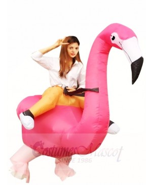 Flamingo Carry me Ride on Inflatable Halloween Xmas Costumes for Adults