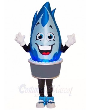 Blue Gas Flame Mascot Costumes