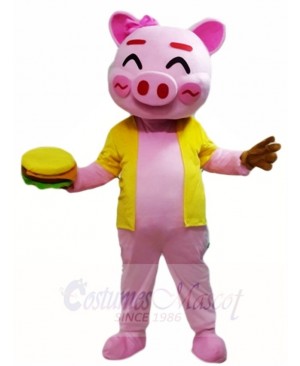 Pink Happy Pig Mascot Costumes Animal
