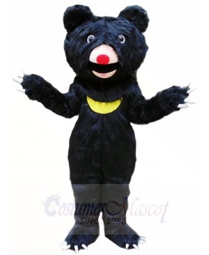Hairy Black Bear Mascot Costumes Animal 
