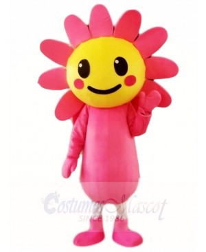 Pink Sun Flower Mascot Costumes Plant 