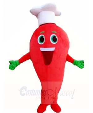 Red Chili Pepper Cook Mascot Costumes Vegetable Plant  