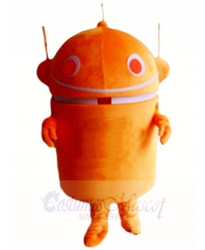 Orange Android Robot Mascot Costumes Cartoon