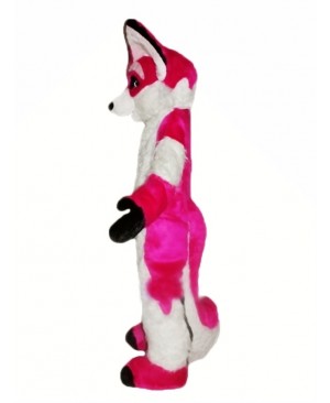 Fursuit Pink Fox Mascot Costume