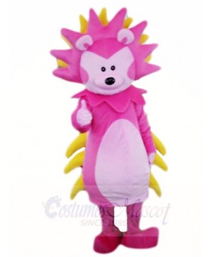 Pink and Yellow Hedgehog Mascot Costumes Animal