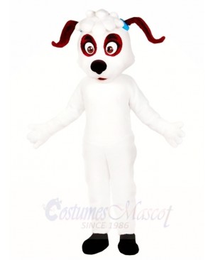  Red Ear White Dog Mascot Costumes Animal