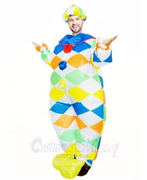 Clown Joker Inflatable Halloween Blow Up Costumes for Adults