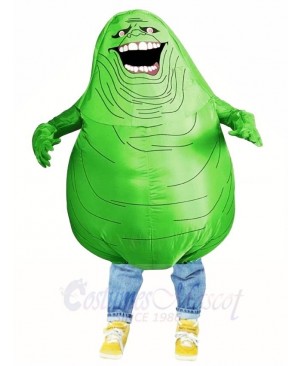 Ghostbusters Slimer Green Monster Inflatable Halloween Blow Up Costumes for Adul