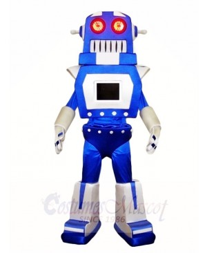 Blue and Silver Robert Mascot Costumes