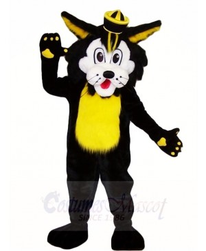 Black Wild Cat Mascot Costumes Animal 