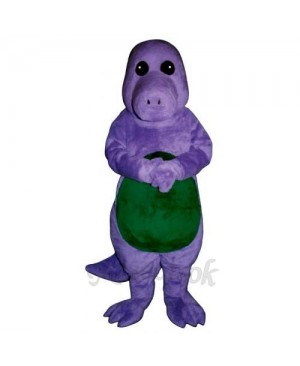 Purple Dinosaur Mascot Costume