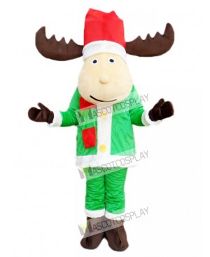 Cute Christmas Deer Reindeer Mascot Costume
