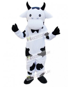 Black and White Cow Mascot Costume