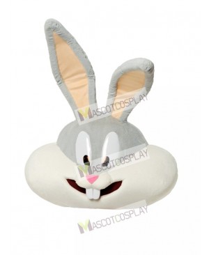 Gray Bunny Mascot Head ONLY