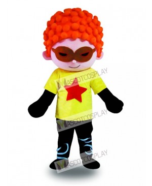 Red Hair Cool Boy Mascot Costume
