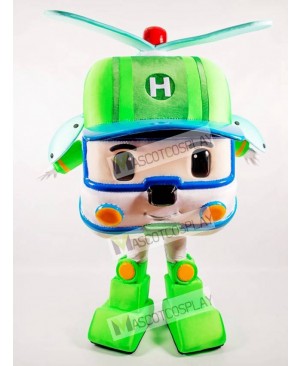 Green Robotic Car Mascot Costume