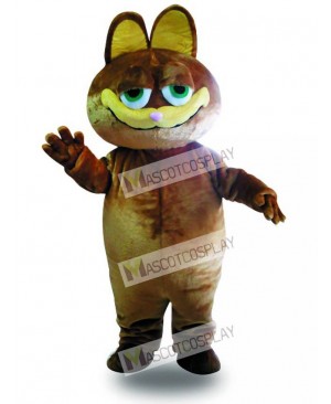 Brown Cat Cartoon Mascot Adult Costume