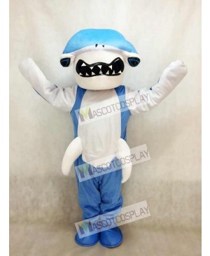 Blue Hammerhead Shark Mascot Costume Ocean