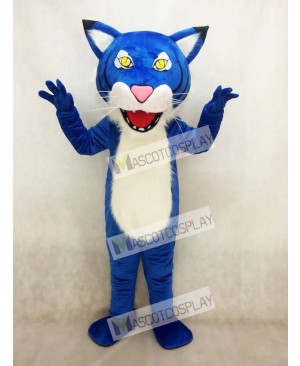 Adult Royal Blue Fierce Wildcat Mascot Costume