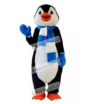 Penguin With Scarf Mascot Costume